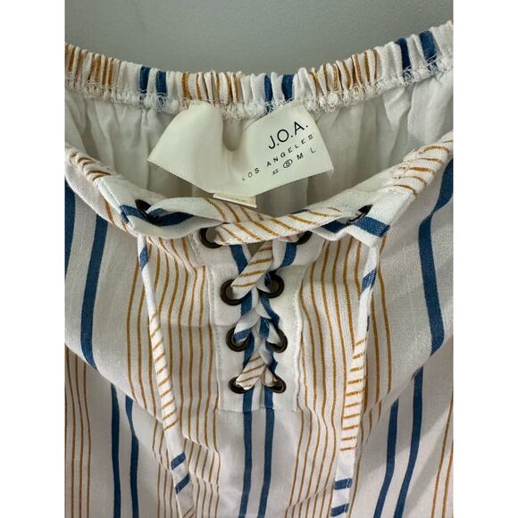 J.O.A. Los Angeles Blue/Yellow Striped Dress Size Small - Picture 4 of 7